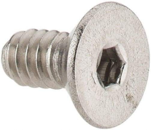 Value Collection - #4-40 UNC Hex Socket Drive, 82° Flat Screw - Grade 18-8 Stainless Steel, 1/4" OAL - Americas Industrial Supply