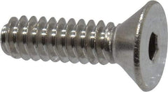 Value Collection - #6-32 UNC Hex Socket Drive, 82° Flat Screw - Grade 18-8 Stainless Steel, 1/2" OAL - Americas Industrial Supply