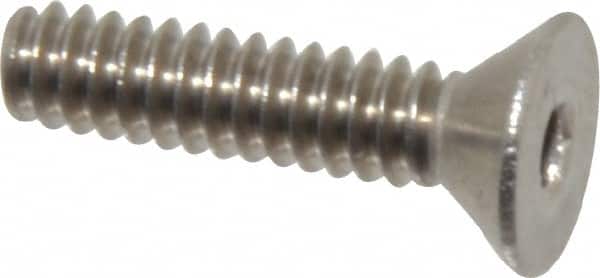 Value Collection - #6-32 UNC Hex Socket Drive, 82° Flat Screw - Grade 18-8 Stainless Steel, 5/8" OAL - Americas Industrial Supply