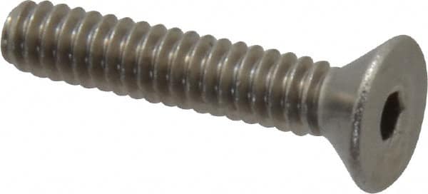 Value Collection - #6-32 UNC Hex Socket Drive, 82° Flat Screw - Grade 18-8 Stainless Steel, 3/4" OAL - Americas Industrial Supply