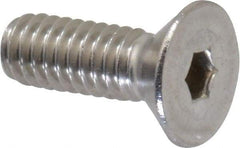 Value Collection - #8-32 UNC Hex Socket Drive, 82° Flat Screw - Grade 18-8 Stainless Steel, 1/2" OAL - Americas Industrial Supply