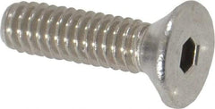 Value Collection - #8-32 UNC Hex Socket Drive, 82° Flat Screw - Grade 18-8 Stainless Steel, 5/8" OAL - Americas Industrial Supply