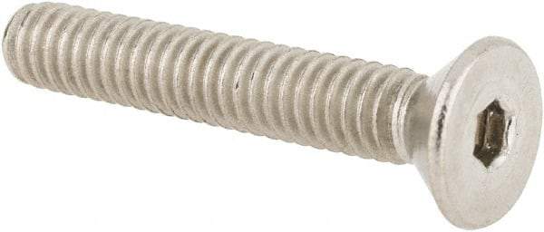 Value Collection - #8-32 UNC Hex Socket Drive, 82° Flat Screw - Grade 18-8 Stainless Steel, 1" OAL - Americas Industrial Supply