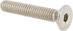 Value Collection - #8-32 UNC Hex Socket Drive, 82° Flat Screw - Grade 18-8 Stainless Steel, 1" OAL - Americas Industrial Supply