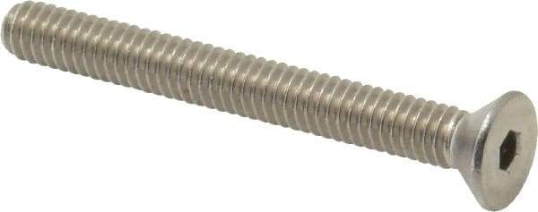Value Collection - #8-32 UNC Hex Socket Drive, 82° Flat Screw - Grade 18-8 Stainless Steel, 1-1/2" OAL - Americas Industrial Supply