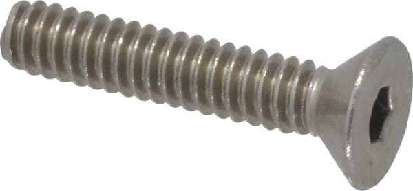 Value Collection - #10-24 UNC Hex Socket Drive, 82° Flat Screw - Grade 18-8 Stainless Steel, 1" OAL - Americas Industrial Supply