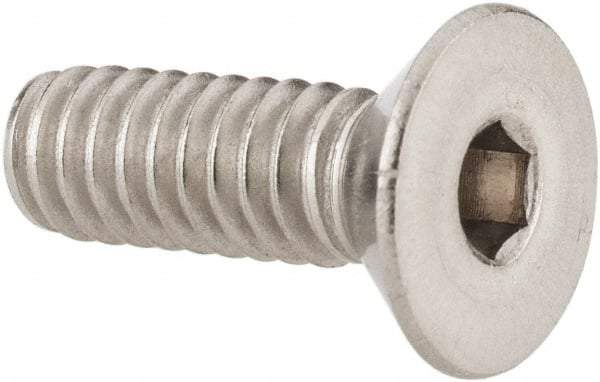 Value Collection - 1/4-20 UNC Hex Socket Drive, 82° Flat Screw - Grade 18-8 Stainless Steel, 3/4" OAL - Americas Industrial Supply