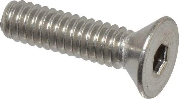 Value Collection - #10-24 UNC Hex Socket Drive, 82° Flat Screw - Grade 316 Stainless Steel, Uncoated, Fully Threaded, 1-1/4" OAL - Americas Industrial Supply