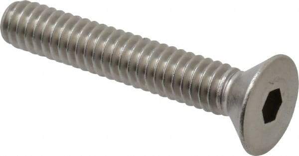 Value Collection - 1/4-20 UNC Hex Socket Drive, 82° Flat Screw - Grade 18-8 Stainless Steel, 1-1/2" OAL - Americas Industrial Supply