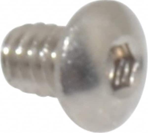 Value Collection - #2-56 UNC Hex Socket Drive, Button Screw - Grade 18-8 Stainless Steel, 1/8" Length Under Head - Americas Industrial Supply