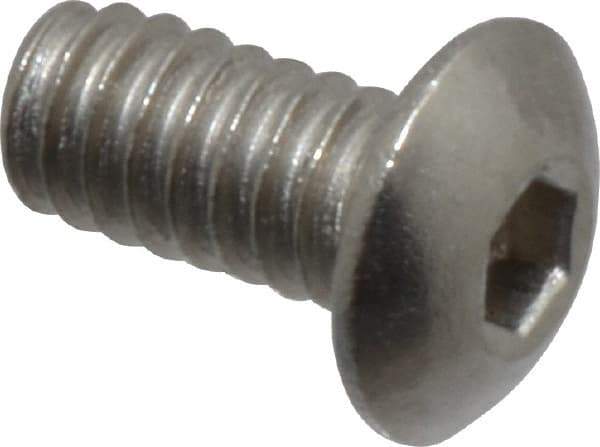 Value Collection - #2-56 UNC Hex Socket Drive, Button Screw - Grade 18-8 Stainless Steel, 3/16" Length Under Head - Americas Industrial Supply