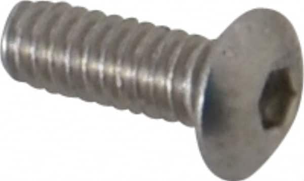 Value Collection - #2-56 UNC Hex Socket Drive, Button Screw - Grade 18-8 Stainless Steel, 1/4" Length Under Head - Americas Industrial Supply