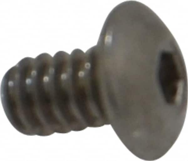 Value Collection - #4-40 UNC Hex Socket Drive, Button Screw - Grade 18-8 Stainless Steel, Uncoated, Fully Threaded, 3/16" Length Under Head - Americas Industrial Supply
