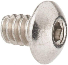 Value Collection - #6-32 UNC Hex Socket Drive, Button Screw - Grade 18-8 Stainless Steel, Uncoated, Fully Threaded, 3/16" Length Under Head - Americas Industrial Supply