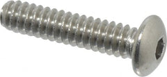 Value Collection - #6-32 UNC Hex Socket Drive, Button Screw - Grade 18-8 Stainless Steel, Uncoated, Fully Threaded, 5/8" Length Under Head - Americas Industrial Supply