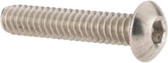 Value Collection - #10-24 UNC Hex Socket Drive, Button Screw - Grade 18-8 Stainless Steel, Uncoated, Fully Threaded, 1" Length Under Head - Americas Industrial Supply