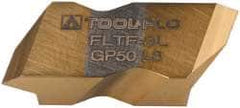 Tool-Flo - FLTF3 Grade GP50, Internal/External 60° V Threading Insert - 10 to 44 TPI Ext Pitch, 9 to 24 TPI Int Pitch, Left Hand Insert, TiN Finish, Carbide - Americas Industrial Supply