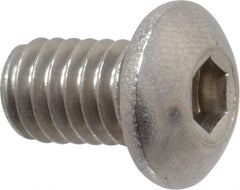 Value Collection - 5/16-18 UNC Hex Socket Drive, Button Screw - Grade 18-8 Stainless Steel, 1/2" Length Under Head - Americas Industrial Supply