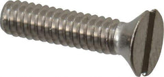Value Collection - #2-56 UNC, 3/8" OAL Slotted Drive Machine Screw - Flat Head, Grade 18-8 Stainless Steel, Uncoated, Without Washer - Americas Industrial Supply