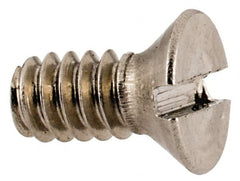Value Collection - #4-40 UNC, 1/4" OAL Slotted Drive Machine Screw - Flat Head, Grade 18-8 Stainless Steel, Uncoated, Without Washer - Americas Industrial Supply