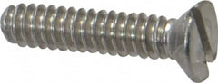 Value Collection - #4-40 UNC, 1/2" OAL Slotted Drive Machine Screw - Flat Head, Grade 18-8 Stainless Steel, Uncoated, Without Washer - Americas Industrial Supply
