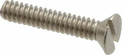 Value Collection - #6-32 UNC, 3/4" OAL Slotted Drive Machine Screw - Flat Head, Grade 18-8 Stainless Steel, Uncoated, Without Washer - Americas Industrial Supply