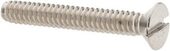 Value Collection - #6-32 UNC, 1" OAL Slotted Drive Machine Screw - Flat Head, Grade 18-8 Stainless Steel, Uncoated, Without Washer - Americas Industrial Supply