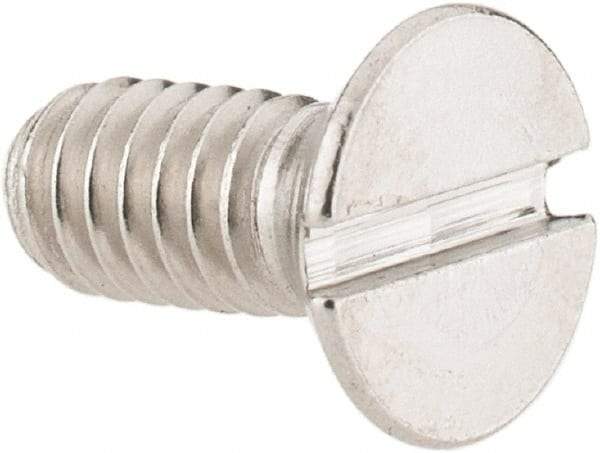 Value Collection - #8-32 UNC, 3/8" OAL Slotted Drive Machine Screw - Flat Head, Grade 18-8 Stainless Steel, Uncoated, Without Washer - Americas Industrial Supply