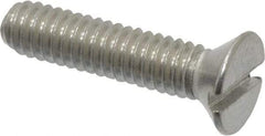 Value Collection - #8-32 UNC, 3/4" OAL Slotted Drive Machine Screw - Flat Head, Grade 18-8 Stainless Steel, Uncoated, Without Washer - Americas Industrial Supply