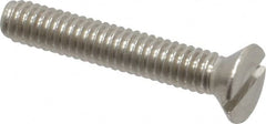 Value Collection - #8-32 UNC, 1" OAL Slotted Drive Machine Screw - Flat Head, Grade 18-8 Stainless Steel, Uncoated, Without Washer - Americas Industrial Supply