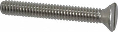Value Collection - #8-32 UNC, 1-1/4" OAL Slotted Drive Machine Screw - Flat Head, Grade 18-8 Stainless Steel, Uncoated, Without Washer - Americas Industrial Supply