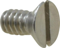 Value Collection - #10-24 UNC, 3/8" OAL Slotted Drive Machine Screw - Flat Head, Grade 18-8 Stainless Steel, Uncoated, Without Washer - Americas Industrial Supply