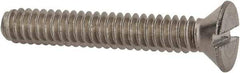 Value Collection - #10-24 UNC, 1-1/4" OAL Slotted Drive Machine Screw - Flat Head, Grade 18-8 Stainless Steel, Uncoated, Without Washer - Americas Industrial Supply