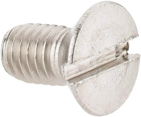 Value Collection - #10-32 UNF, 3/8" OAL Slotted Drive Machine Screw - Flat Head, Grade 18-8 Stainless Steel, Uncoated, Without Washer - Americas Industrial Supply