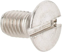 Value Collection - #10-32 UNF, 3/8" OAL Slotted Drive Machine Screw - Flat Head, Grade 18-8 Stainless Steel, Uncoated, Without Washer - Americas Industrial Supply