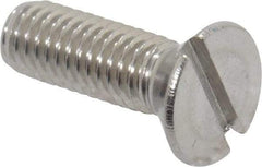 Value Collection - #10-32 UNF, 5/8" OAL Slotted Drive Machine Screw - Flat Head, Grade 18-8 Stainless Steel, Uncoated, Without Washer - Americas Industrial Supply