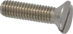 Value Collection - #10-32 UNF, 3/4" OAL Slotted Drive Machine Screw - Flat Head, Grade 18-8 Stainless Steel, Uncoated, Without Washer - Americas Industrial Supply