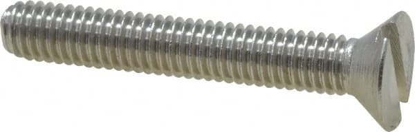 Value Collection - #10-32 UNF, 1-1/4" OAL Slotted Drive Machine Screw - Flat Head, Grade 18-8 Stainless Steel, Uncoated, Without Washer - Americas Industrial Supply
