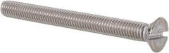 Value Collection - #10-32 UNF, 2" OAL Slotted Drive Machine Screw - Flat Head, Grade 18-8 Stainless Steel, Uncoated, Without Washer - Americas Industrial Supply