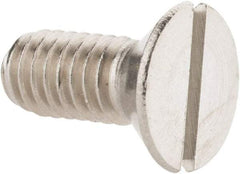 Value Collection - 5/16-18 UNC, 3/4" OAL Slotted Drive Machine Screw - Flat Head, Grade 18-8 Stainless Steel, Uncoated, Without Washer - Americas Industrial Supply