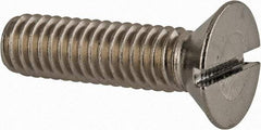 Value Collection - 5/16-18 UNC, 1-1/4" OAL Slotted Drive Machine Screw - Flat Head, Grade 18-8 Stainless Steel, Uncoated, Without Washer - Americas Industrial Supply