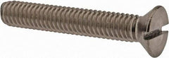 Value Collection - 5/16-18 UNC, 2" OAL Slotted Drive Machine Screw - Flat Head, Grade 18-8 Stainless Steel, Uncoated, Without Washer - Americas Industrial Supply