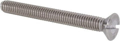 Value Collection - 5/16-18 UNC, 3" OAL Slotted Drive Machine Screw - Flat Head, Grade 18-8 Stainless Steel, Uncoated, Without Washer - Americas Industrial Supply