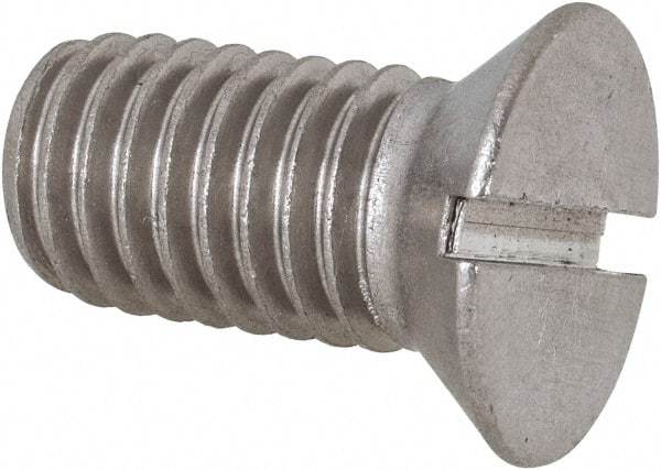 Value Collection - 1/2-13 UNC, 1" OAL Slotted Drive Machine Screw - Flat Head, Grade 18-8 Stainless Steel, Uncoated, Without Washer - Americas Industrial Supply