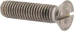 Value Collection - 1/2-13 UNC, 2" OAL Slotted Drive Machine Screw - Flat Head, Grade 18-8 Stainless Steel, Uncoated, Without Washer - Americas Industrial Supply