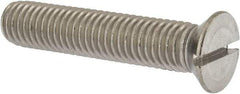 Value Collection - 1/2-13 UNC, 2-1/2" OAL Slotted Drive Machine Screw - Flat Head, Grade 18-8 Stainless Steel, Uncoated, Without Washer - Americas Industrial Supply