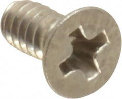 Value Collection - #4-40 UNC, 1/4" OAL Phillips Drive Machine Screw - Flat Head, Grade 18-8 Stainless Steel, Uncoated, Without Washer - Americas Industrial Supply