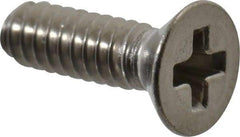 Value Collection - #4-40 UNC, 3/8" OAL Phillips Drive Machine Screw - Flat Head, Grade 18-8 Stainless Steel, Uncoated, Without Washer - Americas Industrial Supply