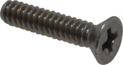 Value Collection - #4-40 UNC, 1/2" OAL Phillips Drive Machine Screw - Flat Head, Grade 18-8 Stainless Steel, Uncoated, Without Washer - Americas Industrial Supply