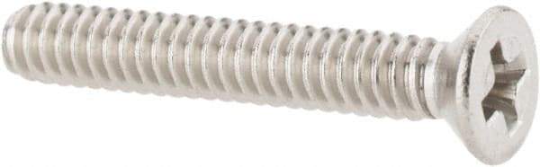 Value Collection - #4-40 UNC, 3/4" OAL Phillips Drive Machine Screw - Flat Head, Grade 18-8 Stainless Steel, Uncoated, Without Washer - Americas Industrial Supply